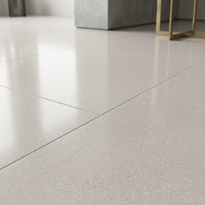 Kone Silver 600x600mm Polished Finish Floor Tile - surface detail