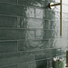Teramoda Emerald 75x300mm Glossy Wall Tile - surface detail