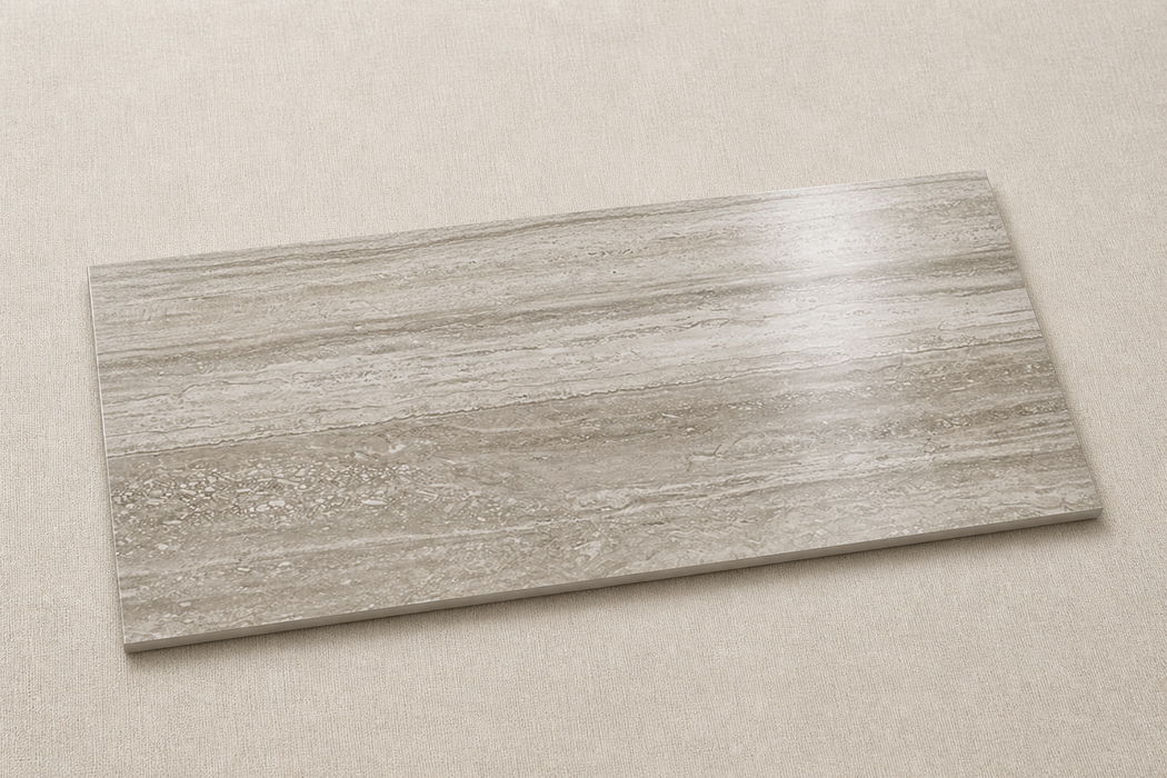 Marvel Pro Travertino Silver 450x900mm Polished Finish Floor Tile — hero product shot