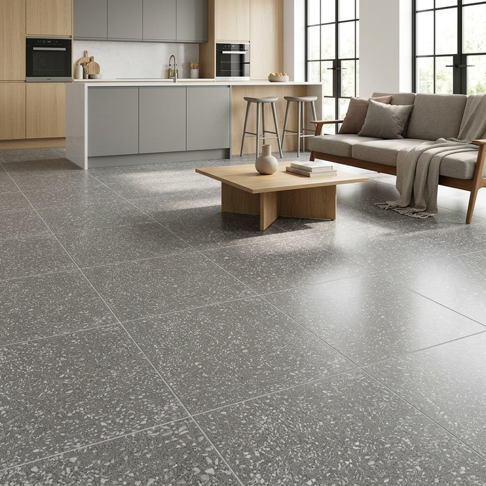 Marvel Gems Terrazzo Grey 600x600mm Matte Finish Floor Tile - image 2