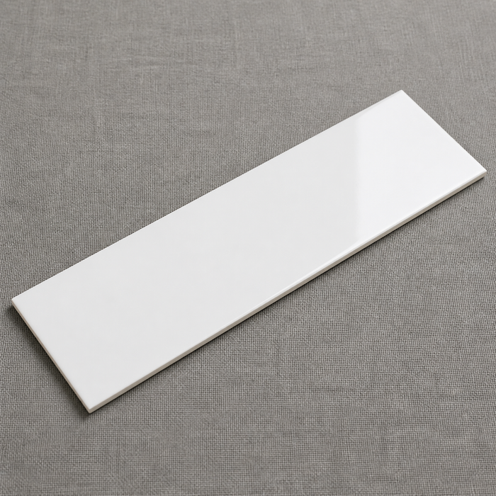 Sense White 200x600mm Gloss Wall Tile — hero product shot