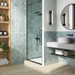 Clay Aqua 100x100mm Gloss Finish Wall Tile - bathroom setting