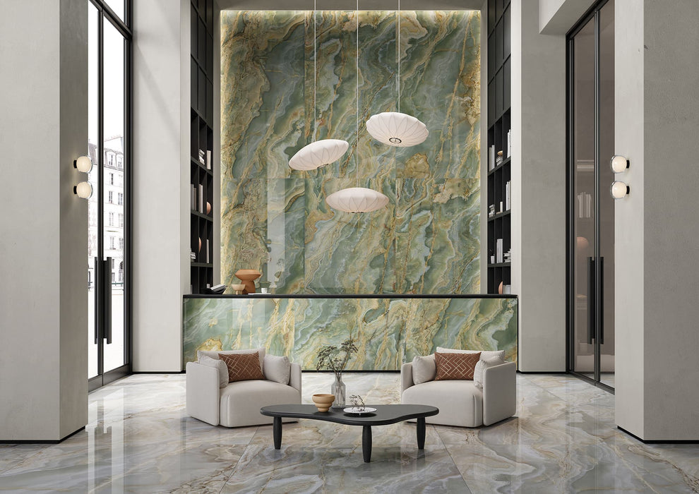 Onice Iride Giada 1200x2800mm Lappato Floor/Wall Tile (3.36m2 per box)