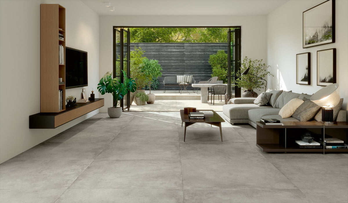 Parker Silver 600x1200mm Matte Floor/Wall Tile (1.44m2 per box)