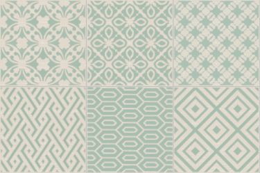 Clay Pattern Aqua 100x100mm Gloss Finish Wall Tile (Per Piece)