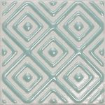 Clay Pattern Aqua 100x100mm Gloss Finish Wall Tile (Per Piece)