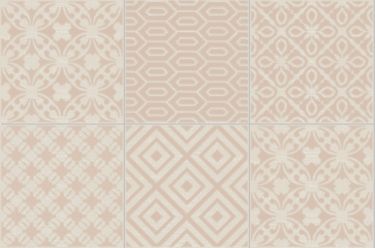Clay Pattern Bouquet 100x100mm Gloss Finish Wall Tile (Per Piece)
