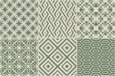 Clay Pattern Emerald 100x100mm Gloss Finish Wall Tile (Per Piece)