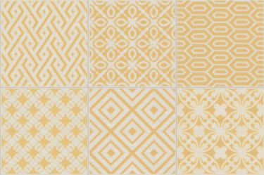 Clay Pattern Mustard 100x100mm Gloss Finish Wall Tile (Per Piece)