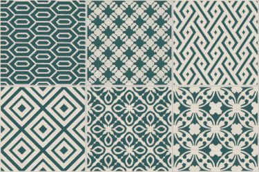Clay Pattern Ocean 100x100mm Gloss Finish Wall Tile (Per Piece)