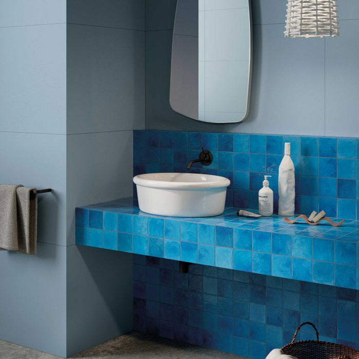 Poetry Colours Blue 100x100mm Gloss Wall Tile (0.5m2 box)