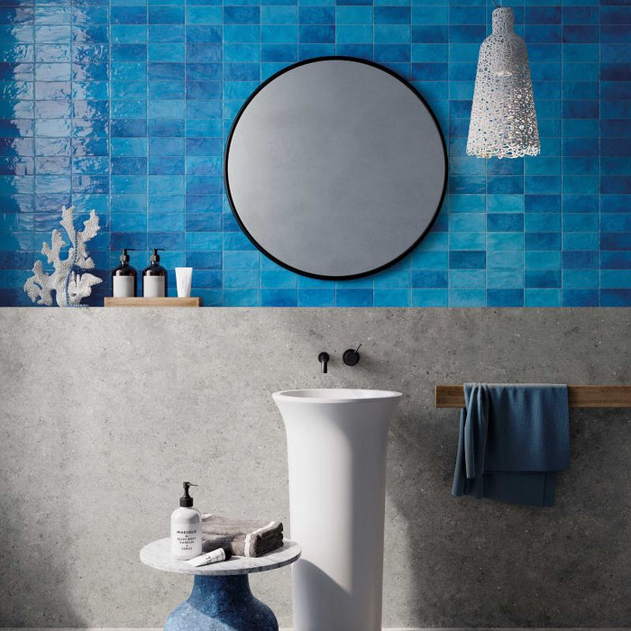 Poetry Colours Blue 75x150mm Gloss Wall Tile (0.5m2 box)