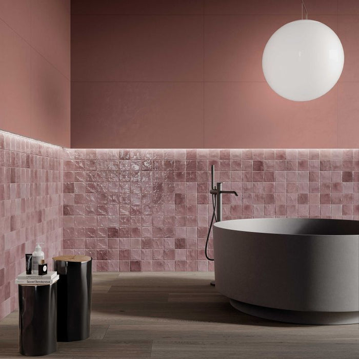Poetry Colours Blush 100x100mm Gloss Wall Tile (0.5m2 box)