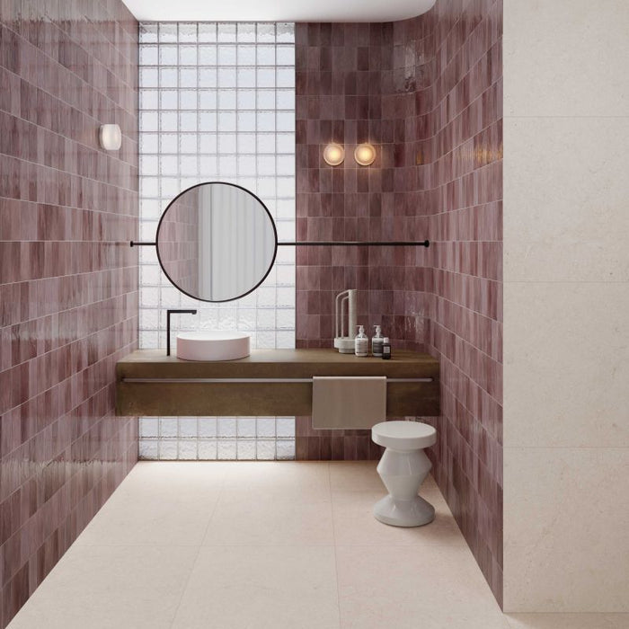 Poetry Colours Blush 75x150mm Gloss Wall Tile (0.5m2 box)