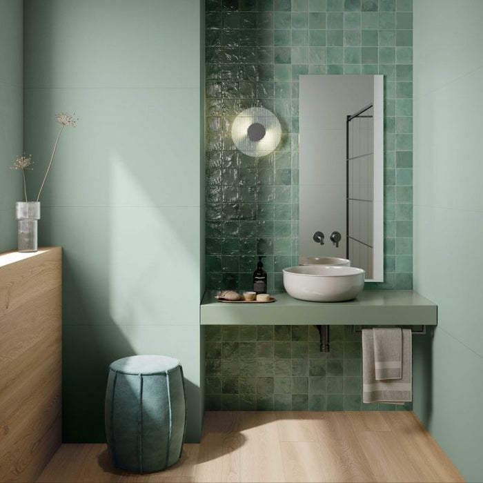 Poetry Colours Sage 100x100mm Gloss Wall Tile (0.5m2 box)