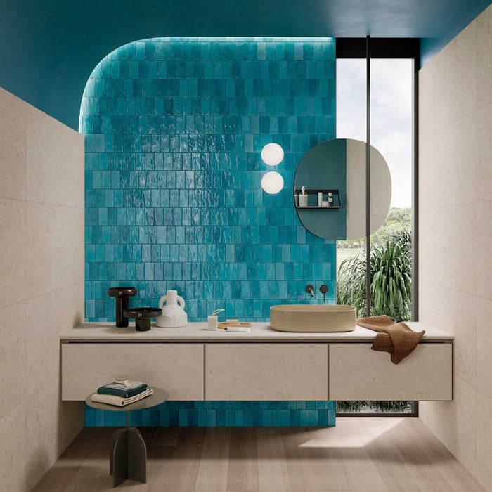 Poetry Colours Turquoise 75x150mm Gloss Wall Tile (0.5m2 box)