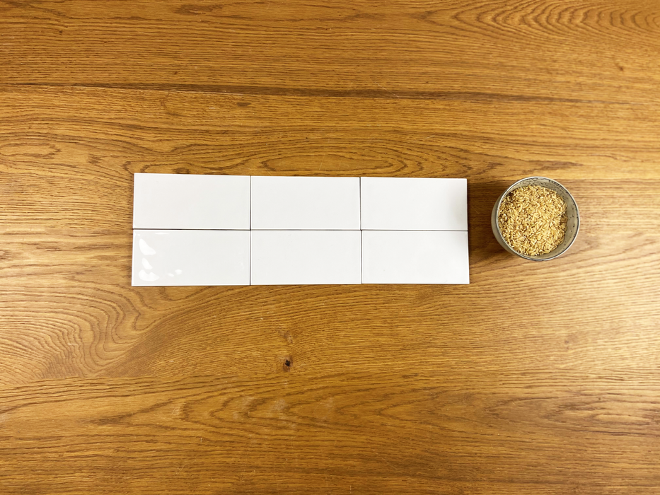 Agnita White 75x150mm Gloss Wall Tile (0.5m2 box) - Italian made