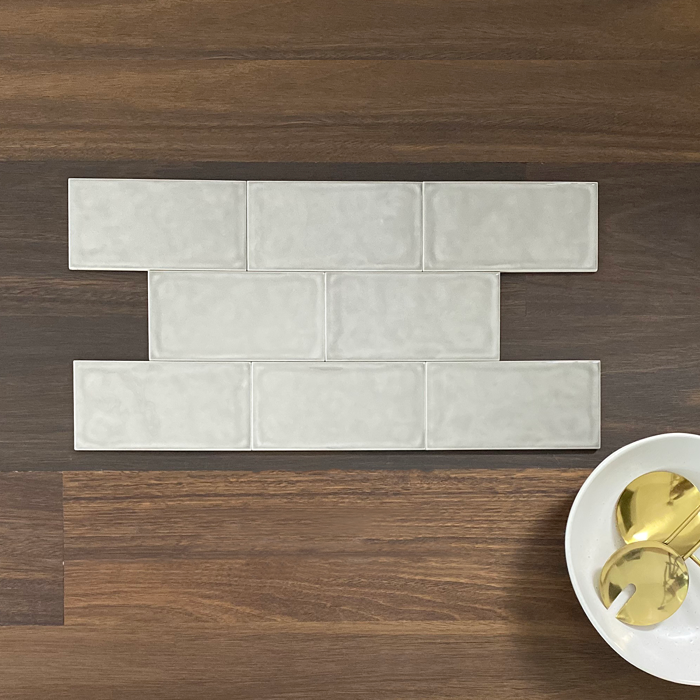 The Tile Company-Agnita Mid Grey 75x150mm Gloss Wall Tile (1m2 box)