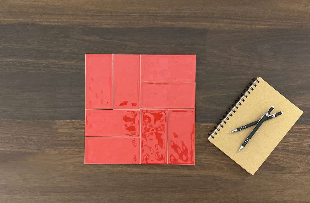 The Tile Company-Agnita Red 75x150mm Gloss Wall Tile (1m2 box)