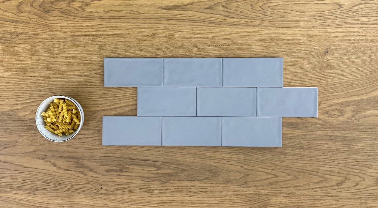 The Tile Company-Agnita Mid Grey 75x150mm Matt Wall Tile (1m2 box)