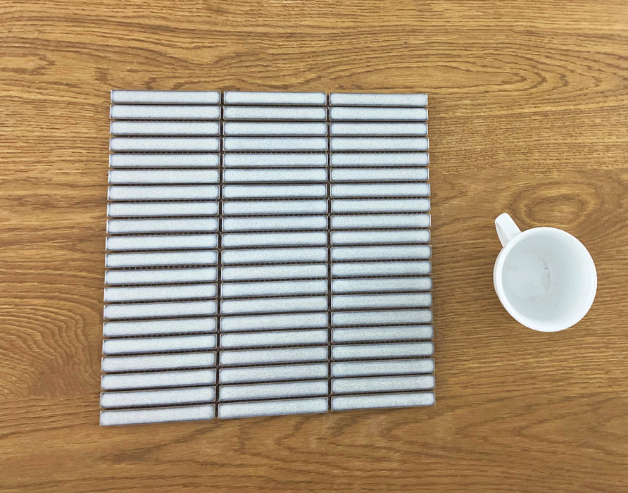 Neo Abalone 12x92mm (296x295mm sheet size) Gloss Finger Mosaic Wall Tile (Sold as whole box containing 11 sheets or 0.952m2)