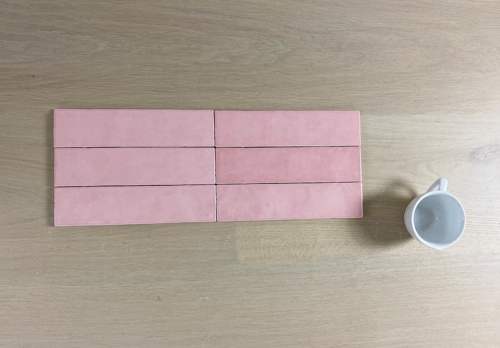 Amia Pink 58x242mm Gloss Wall Tile (0.98m2 box)