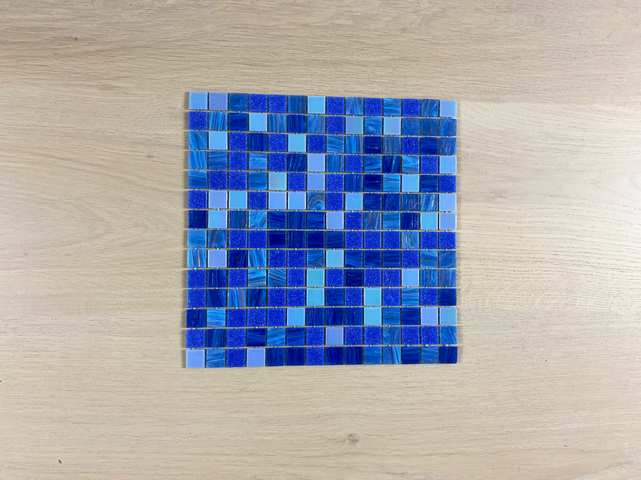 Villa Bali 20x20mm (300x300mm sheet size) Glass Mosaic Pool Tile (Box contains 11 sheets or 1m2)