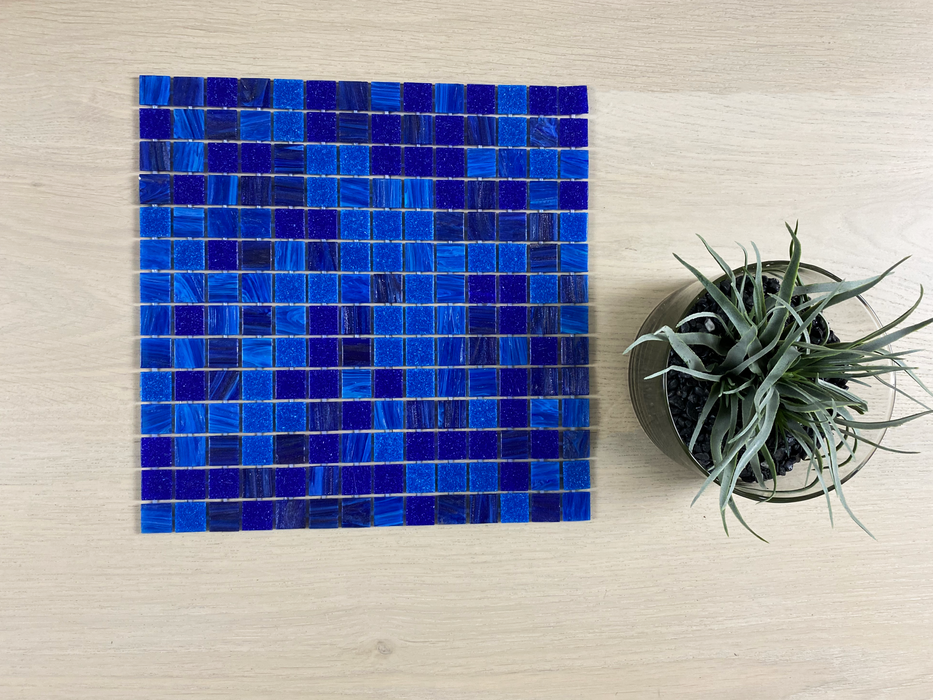 Villa Phuket 20x20mm (300x300mm sheet size) Glass Mosaic Pool Tile (Box contains 11 sheets or 1m2)