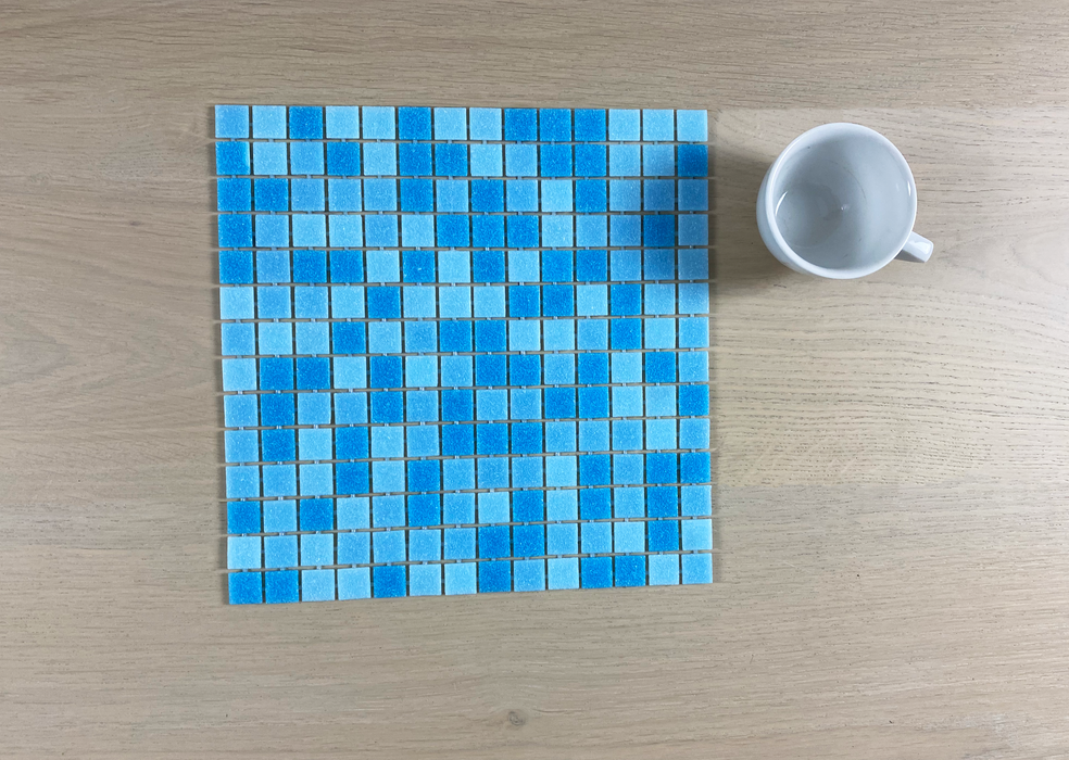 Villa Tahiti 20x20mm (300x300mm sheet size) Glass Mosaic Pool Tile (Box contains 11 sheets or 1m2)