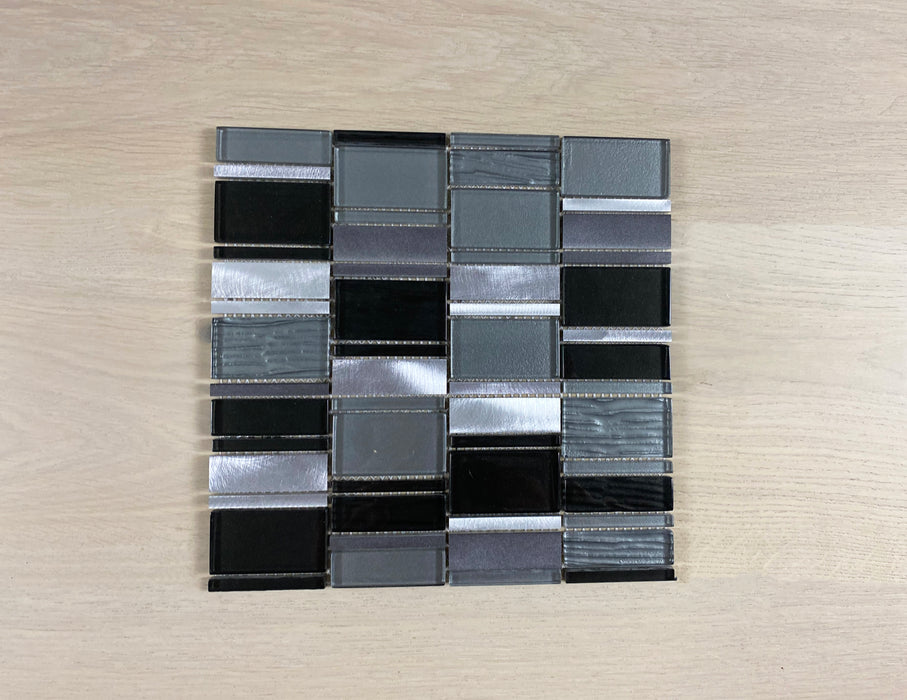 Metalli Industrial 296x300mm Brushed Stainless Mosaic (11 sheets, 0.98m2 box)