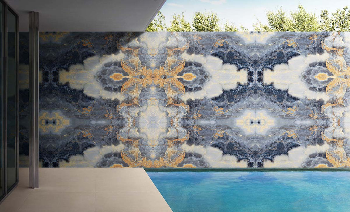Eternal Blue 1200x2800mm High Gloss LCP Wall Tile (3.24m2/box) Book Match B