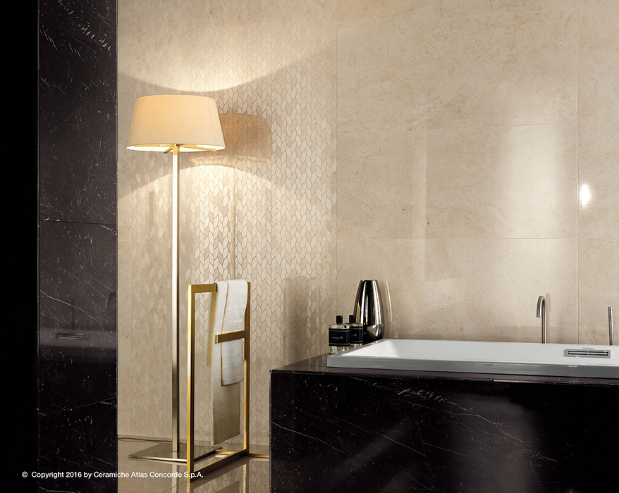 Marvel Stone Nero Marquina 450x900mm Polished Finish Floor Tile (1.215m2 box)