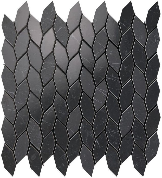 Marvel Stone Nero Marquina Twist 305x305mm Wall Tile (0.55m2 box)