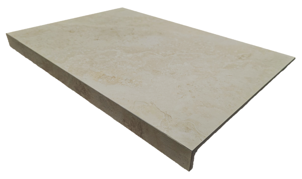Nordic Travertine Beige Drop Face Coping 600x400 Floor Tile (0.48m2 box)