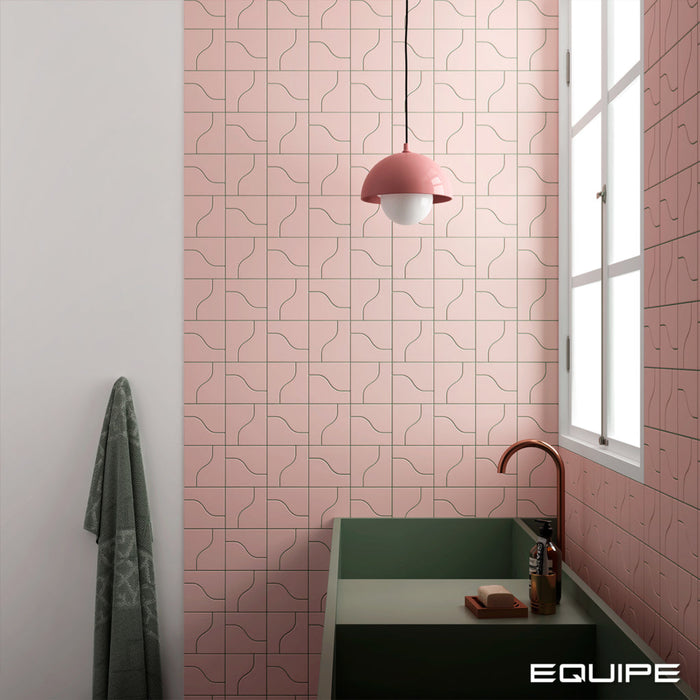 Curve Pink Matt 83x120mm Mosaic Wall Tile (.48m2 box)