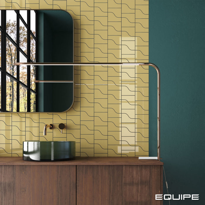Curve Yellow Gloss 83x120mm Mosaic Wall Tile (.48m2 box)