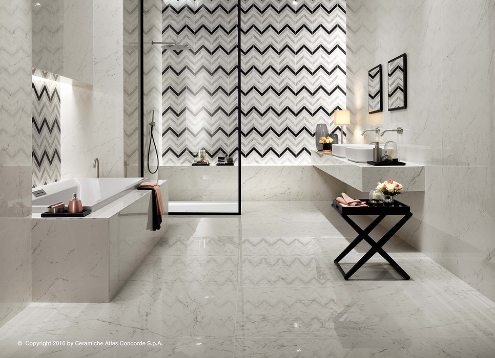 Marvel Stone Carrara Pure 300x600mm Matte Finish Floor Tile (1.26m2 box)