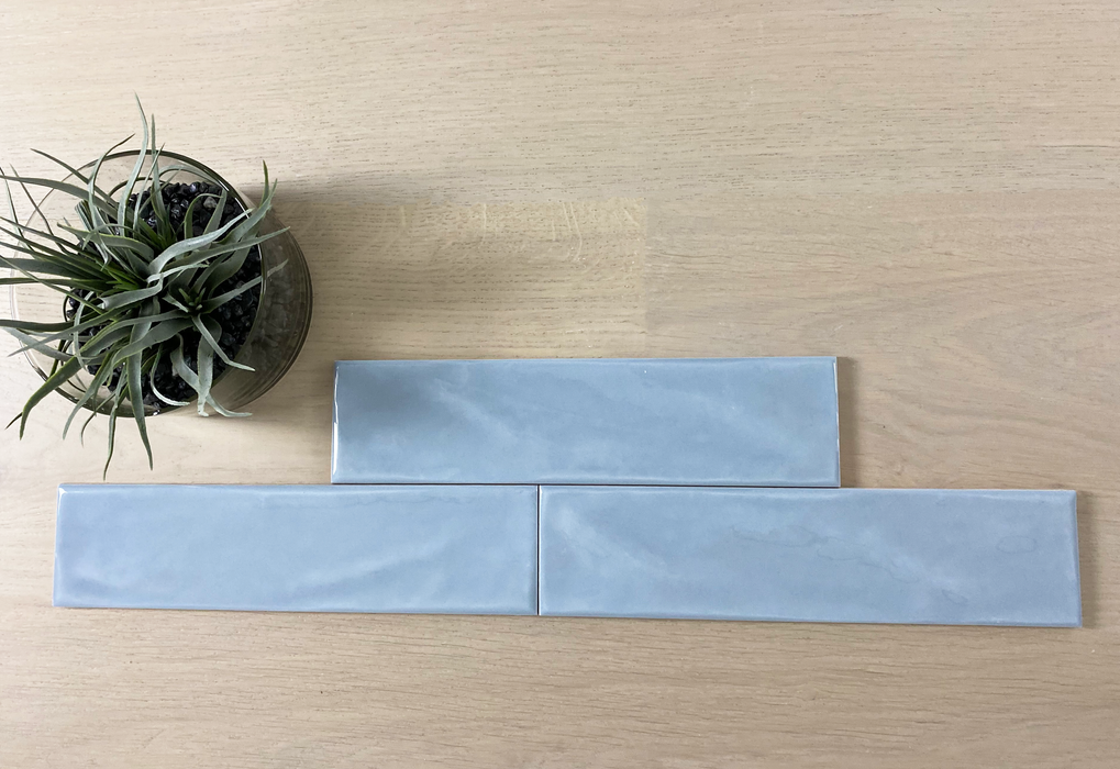 Ava Steel Blue 75x300mm Gloss Wall Tile (0.99m2 box)