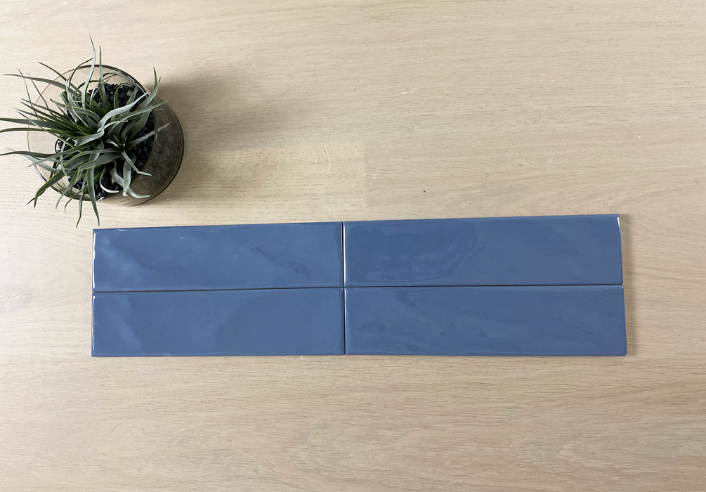Ava Dark Blue 75x300mm Gloss Wall Tile (0.99m2 box)
