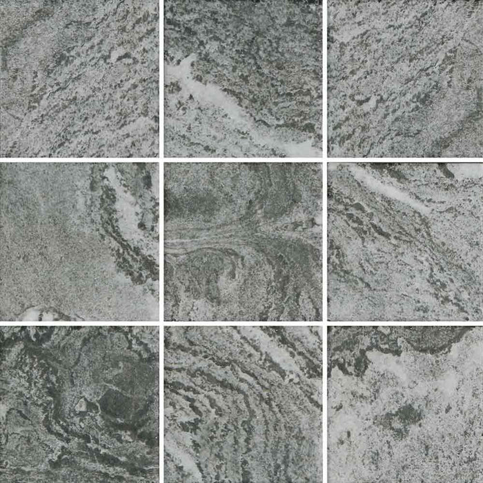 Hammered Grey 97x97mm (297x297mm sheet size) Grip Finish Floor/Wall/Pool Tile (0.929m2 box)
