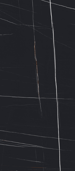 Sahara Noir Black 1200x2700mm Ekxtreme High Gloss LCP Floor/Wall Tile (3.24m2/box)
