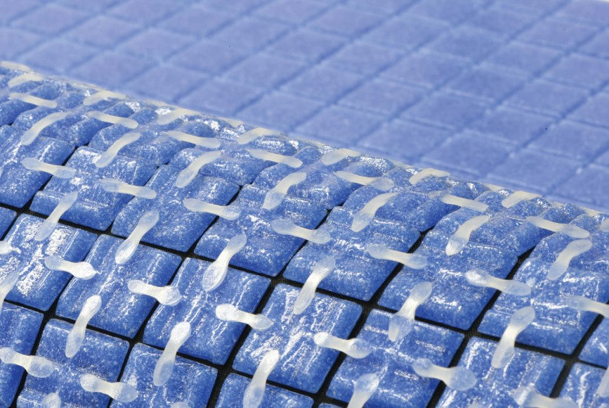 Villa Noumea 20x20mm (300x300mm sheet size) Glass Mosaic Pool Tile (Box contains 11 sheets or 1m2)